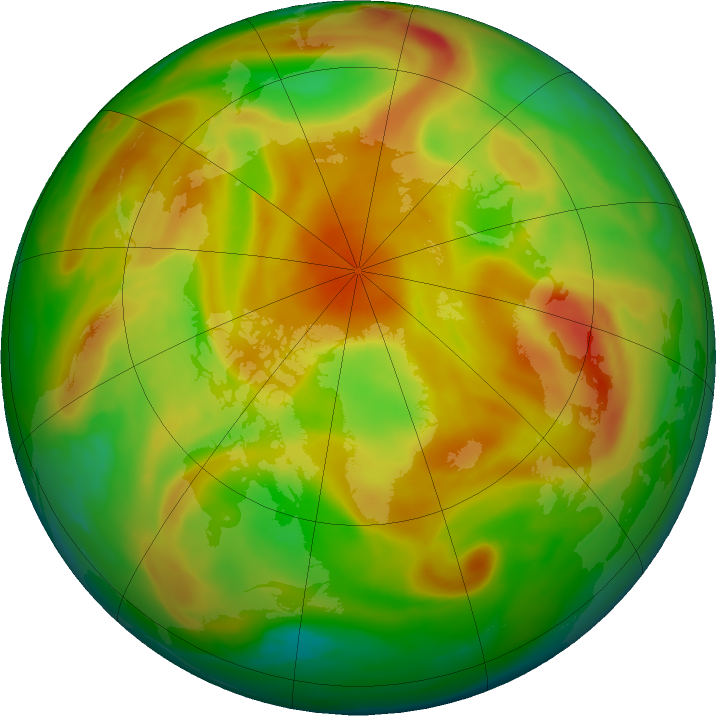 Arctic ozone map for 07 May 2021